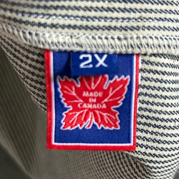 XXL Rosa Rugosa short sleeve hickory stripe shirt. - Picture 4 of 5